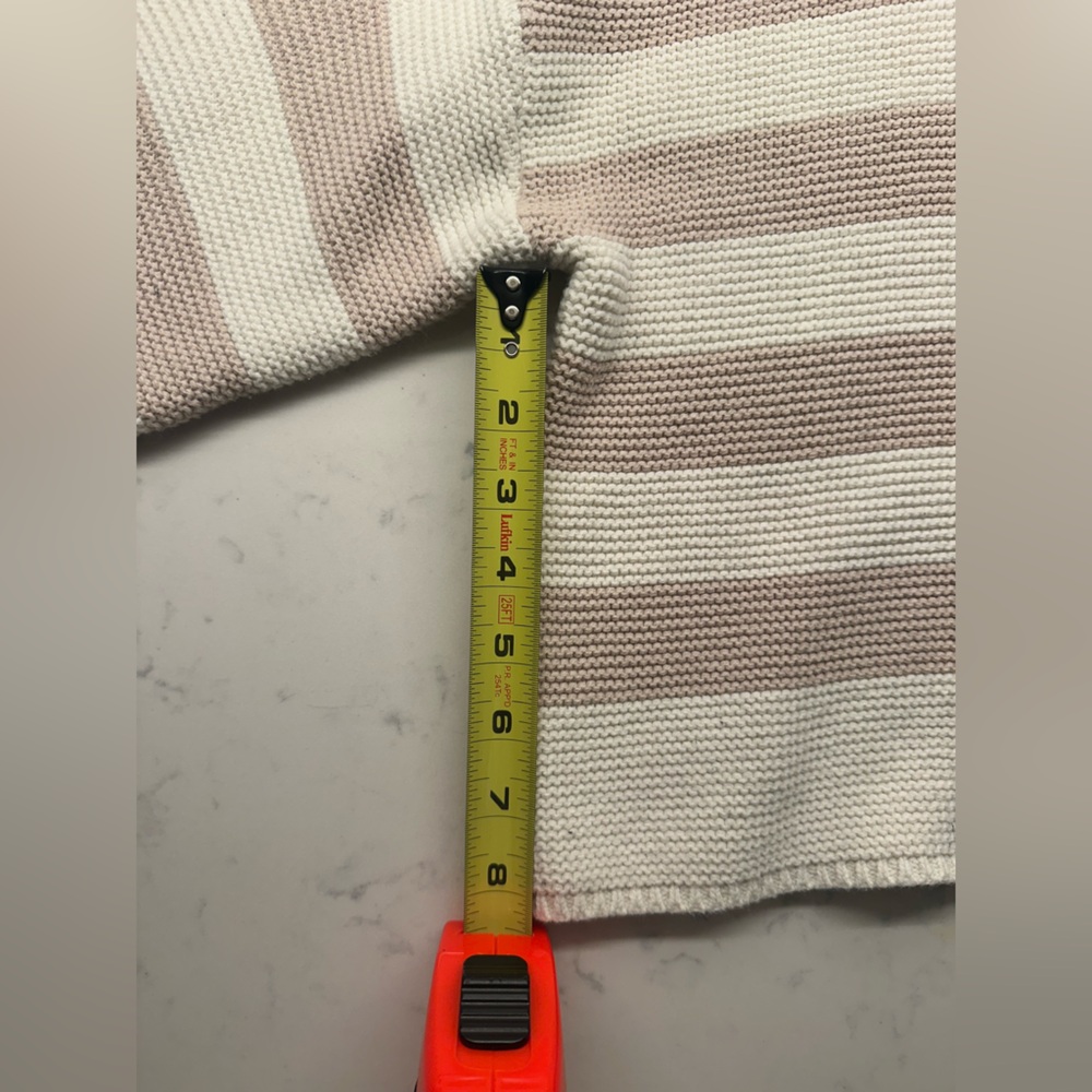 Sincerely Jules Cream and Tan Striped Sweater - Picture 4 of 5